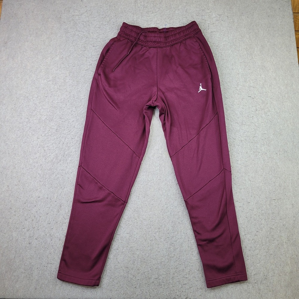 Jordan Jogger Pant Youth Large Burgundy Wine Therma Fit Sweatpant Maroon Jumpman
